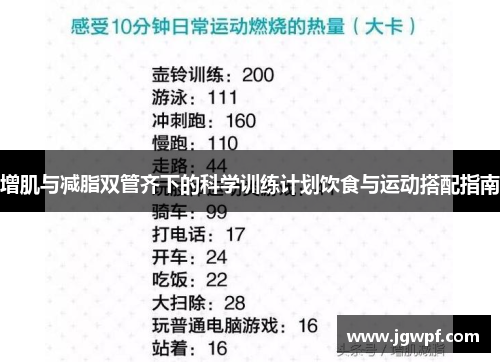 增肌与减脂双管齐下的科学训练计划饮食与运动搭配指南